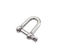 D-Shackle Steel D Ring Shackles Bow Anchor Shackle M4 M5 M6 M8 M10 M12 304 Stainless Steel Rigging Clasp for Chains Wirerope Traction(D shape shackles,M10 1PC)