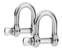 D-Shackle Steel D Rings Shackles Stainless Steel Heavy Duty Bow Link Shackle Hook D-Type Lifting Rigging Boat Hardware Tools M4/M5/M6/M8(A- M8,6PCS)