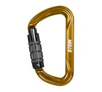 D Shape Aluminium Carabiner 30kN - SECURA Triple Action Lock Gold Climbing Karabiner 7075 Aluminium - STEIN