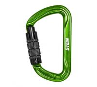 D Shape Aluminium Carabiner 30kN - SECURA Triple Action Lock Green Climbing Karabiner 7075 Aluminium - STEIN