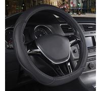 D Shape Car Interior Anti-slip Steering Wheel Protection Cover Accessories For Jetta For Tiguan For Caddy IV 2015-2021 Auto Accessories Styling(Black Thread)