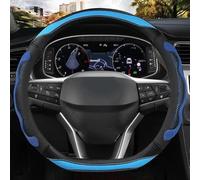 D Shape Car Non-slip Steering Wheel Cover Soft And Breathable For Ateca FR For Leon ST For Arona For Ibiza(Blu)