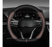D Shape Car Steering Wheel Cover Auto Accessories Interior For Mii For Leon For Arosa For Exeo ST FR(Brown)