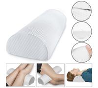 D Shape Comfort Roll Pillow Memory Foam Neck Knee Leg Spacer Back Lumbar Support