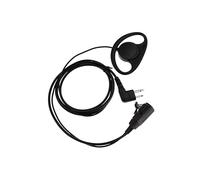 D Shape Earpiece for 2 Pin Motorola Walkie Talkie 2 Way Radio - Crystal Clear Audio, PTT Button, Comfort - DP1400, R2, XT420, XT460, CP040 Compatible