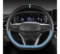 D Shape Microfiber Leather Auto Accessories Car Steering Wheel Cover For Ateca FR For Leon ST For Ibiza FR(Blu)