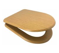D Shape OAK MDF Wood Soft Close Toilet Seat