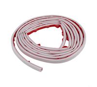 D-Shape PVC Door Sealing Strip Draught Excluder for Managing Drafts Noise and Temperature Fluctuations at Openings (3 meters White)