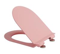 D Shape Soft Close Toilet Seat - Universal Quick Release Loo Seat with Adjustable Hinges & Dual Push Button for Easy Cleaning - Top Fix Design (U 167)