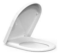 D Shape Soft Close Toilet Seat, White Toilet Seats