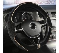 D Shape Steering Wheel Cover Winter Plush For Geely Atlas Emgrand EC7 Coolray Auto Accessories(Black)