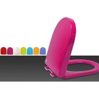 D Shape Toilet Seat Soft Close Loo Seat Cover with Quick Release,Heavy Duty PP Material Toilet Lid Standard Size Toilet Seat,Easy Cleaning (Rose Red)