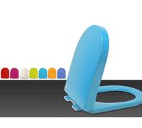 D Shape Toilet Seat Soft Close Loo Seat Cover with Quick Release,Heavy Duty PP Material Toilet Lid Standard Size Toilet Seat,Easy Cleaning (Sky Blue)