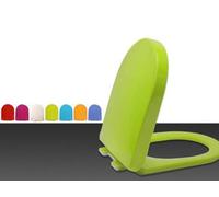 D Shape Toilet Seat Soft Close Loo Seat Cover with Quick Release,Heavy Duty PP Material Toilet Lid Standard Size Toilet Seat,Easy Cleaning (Grass Green)