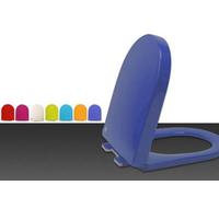 D Shape Toilet Seat Soft Close Loo Seat Cover with Quick Release,Heavy Duty PP Material Toilet Lid Standard Size Toilet Seat,Easy Cleaning (Royal Blue)