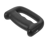 D-Shaped 1kg Steel Dumbbell with Non-Slip Grip for Home Workouts | Compact Hand Weight, Rounded Ends Reduce Collision Risk, Black Finish, Walking and Space-Saving Storage
