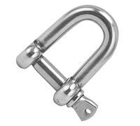 D Shaped 304 Stainless Steel Bow Shackle, Screw Pin Anchor Horseshoe Shackle for Chains Outdoor Camping Survival Rope (M8)