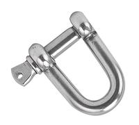 D Shaped 304 Stainless Steel Bow Shackle, Screw Pin Anchor Horseshoe Shackle for Chains Outdoor Camping Survival Rope (M20)