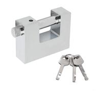 D Shaped AntiTheft Padlock with Hardened Steel Body and Waterproof Finish, Includes 3 Keys, Suitable for Motorcycles, Garages, Storage Units, and Container Security (60mm)