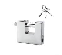 D Shaped AntiTheft Padlock with Hardened Steel Body and Waterproof Finish, Includes 3 Keys, Suitable for Motorcycles, Garages, Storage Units, and Container Security (50mm)