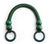 D-Shaped Bag Handle 4PCS Nylon Rope Wooden Bead Wallet Strap Replacement Handle Four Wooden Beads U-Shaped Crossbody Bag Gift Box Handle(Dark Green)