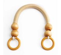 D-Shaped Bag Handle 4PCS Nylon Rope Wooden Bead Wallet Strap Replacement Handle Four Wooden Beads U-Shaped Crossbody Bag Gift Box Handle(Color)