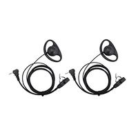D Shaped Earpiece, Lsgoodcare 1 Pin Earhook Earphone Headset PTT and Mic Compatible for Motorola Talkabout Portable 2 Way Radio TLKR T3 T4 T60 T80 MR350R Walkie Talkie FR50, Pack of 2 (d Shape)