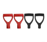 D Shaped Grip Plastic Shovel Handle 2 Pack Ergonomic T-Handle for Garden Spade Snow Shovel Replacement Red Black Labor-Saving Design Easy Install Outdoor Winter Yard Tool Accessory(Red-2pcs)