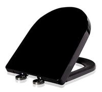 D Shaped Soft Close Toilet Seat - Easy Clean, Strong Top Fix Hinges - Fits 41-44cm D Shaped WC Pan - Modern Luxury Design for Enhanced Bathroom Comfort