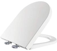 D-Shaped Soft Close Toilet Seat with Easy Clean Hinges, Perfect for Modern Bathrooms, Durable, Comfortable, Stylish Design for Ultimate Convenience
