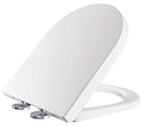 D-Shaped Soft Close Toilet Seat with Easy Clean, Strong Top Fix Hinges - Perfect for Modern Bathrooms, Durable & Stylish Design for Ultimate Comfort