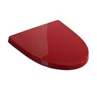 D-Shaped Toilet Seats, Universal Toilet Seat with Adjustable Length and Slow Closing for Oval Toilets Multicolor(Red)