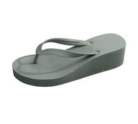 D Shoes Women's Wedges Bohemian Beach Shoes Slippers Sandals Trendsession Women's Shoes, Green, 2/2.5 UK