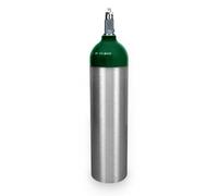 D Size Aluminum Medical Oxygen Cylinder 14.3 cf w/CGA-870 Post Valve (Empty Tank)