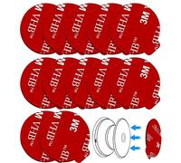 D.Sking 12 Pack Sticky Adhesive Replacement Compatible with Socket Mount Base Sticker Pads for Collapsible Grip & Stand