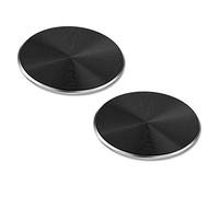 D.Sking 2-Pack Replacement Mount Metal Plates Phone Holder 3M Adhesive CD Metal Plates for Car Kits (Black)