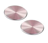 D.Sking 2-Pack Replacement Mount Metal Plates With 3M Adhesive for Phone Holder CD Mount Car Kits (Rose Gold)