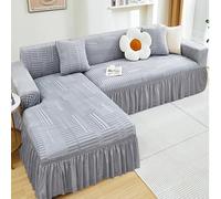 d Sofa Covers with Skirt Universal Stretch Sectional Couch Protector for Furniture (A 6085CM) Durable WaterResistant Easy to Clean Stylish Home Decor