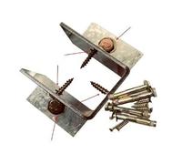 XUCAJING Three Sided Stainless Steel Post Base for Concrete, Heavy Duty Deck Railing Bracket Post Flange Base Anchor with Screws/Kit Hardware, Pergola Base Protector for Porch Railing/Farm/100*100*80M