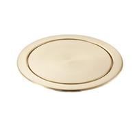 d Stainless Steel Round Flap Lid - Recessed Trash Bin Cover for Kitchen Countertop & Office Desk - Trash Can Accessory