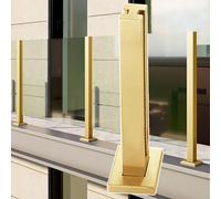 d Stainless Steel Square Glass Railing Posts - Premium Indoor & Outdoor il System for Balcony Terrace Deck & Courtyard - Sturdy Safety Fence Panel Kits