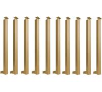 d Stair Spindle Balusters for Deck, Porch, Balcony & Guardrails - 10 Pack Square Metal Posts, 110cm/43.3in Side Mount - & Railing Solut