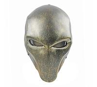 D-Stroke Cosplay Mask GFRP Full Face Mask Halloween Party Costume Mask Props (Copper)