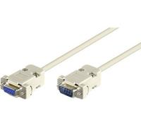 D-Sub Cable 9pin Female, D-Sub 9pin Male 2m Grey 50224