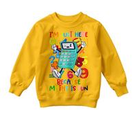 D&T Boys and Girls Calculator National Numeracy Number Day Maths Day Ideas Jumper Sweatshirt for Kids #ND 3-4 Years Yellow