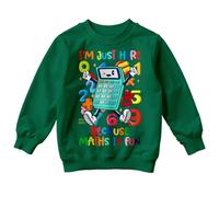 D&T Boys and Girls Calculator National Numeracy Number Day Maths Day Ideas Jumper Sweatshirt for Kids #ND 5-6 Years Forest Green