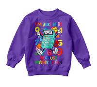 D&T Boys and Girls Calculator National Numeracy Number Day Maths Day Ideas Jumper Sweatshirt for Kids #ND 3-4 Years Purple