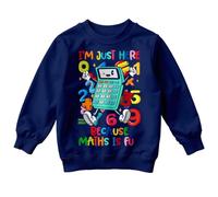 D&T Boys and Girls Calculator National Numeracy Number Day Maths Day Ideas Jumper Sweatshirt for Kids #ND 3-4 Years Navy Blue