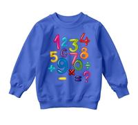 D&T Boys and Girls Colorful Bubbly National Numeracy Number Day Maths Day Ideas Jumper Sweatshirt for Kids #ND 7-8 Years Royal Blue