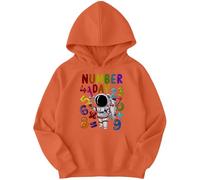 D&T Boys and Girls Math Equation National Numeracy Number Day Maths Day Ideas Jumper Hoody for Kids #ND 5-6 Years Orange
